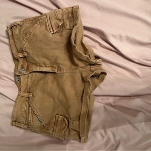 Tan Denim Shorts